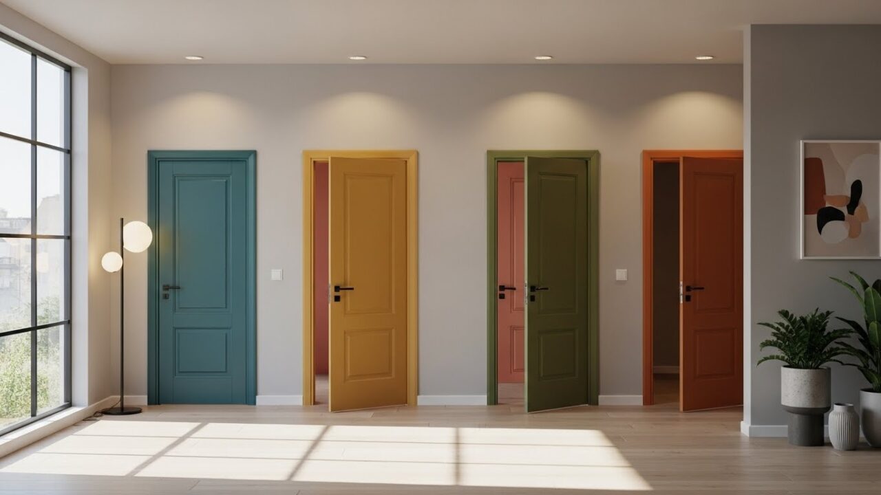 Как правильно сочетать цвет дверей с освещением в интерьере